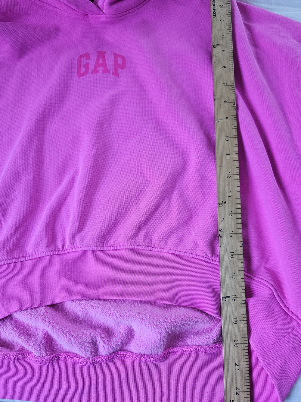 GAP Hot Pink Cropped Hoodie - Picture 4 of 6